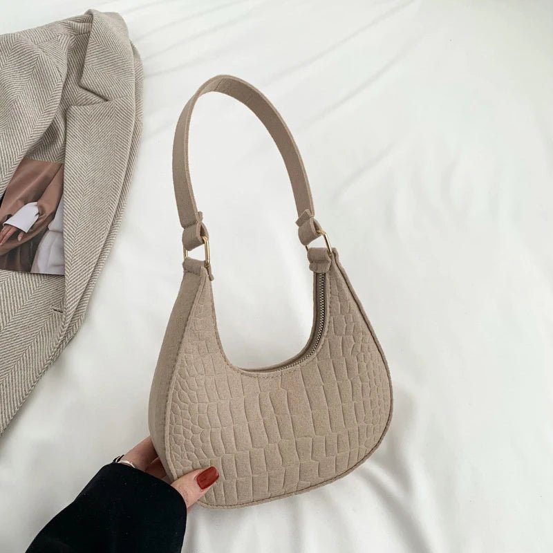 Retro Leisure Half Moon Shoulder Handbag - Onlytenbucks.com
