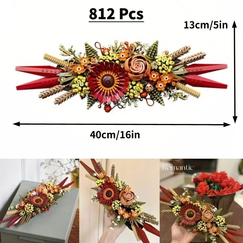 Flower Potted Plant Building Blocks – DIY Artificial Orchid and Bouquet Model Set - Onlytenbucks.com
