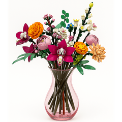 Flower Potted Plant Building Blocks – DIY Decorative Orchid and Bouquet Model Set