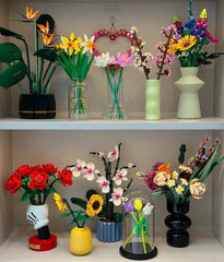 Flower Potted Plant Building Blocks – DIY Artificial Orchid and Bouquet Model Set - Onlytenbucks.com