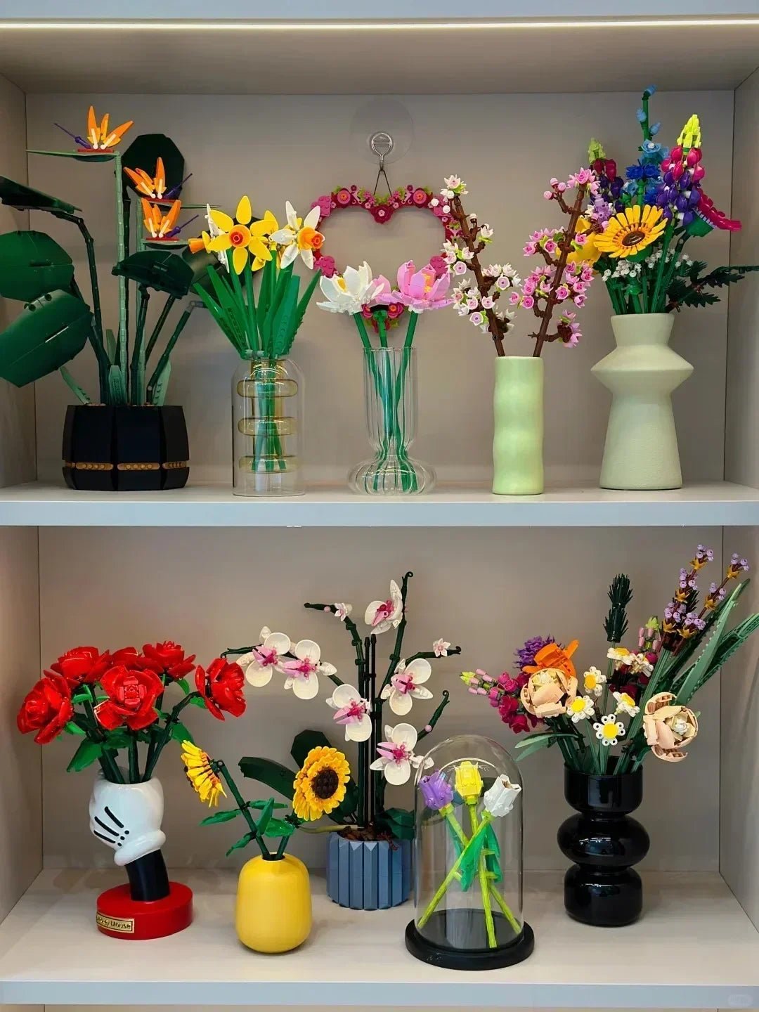 Flower Potted Plant Building Blocks – DIY Artificial Orchid and Bouquet Model Set - Onlytenbucks.com