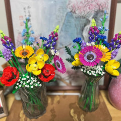 Flower Potted Plant Building Blocks – DIY Artificial Orchid and Bouquet Model Set - Onlytenbucks.com