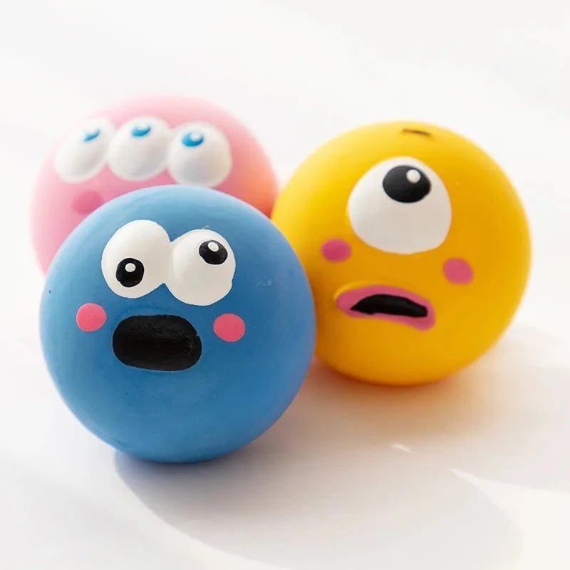 Rubber Squeaky Ball Dog Toy – Bite - Resistant Chew Ball - Onlytenbucks.com