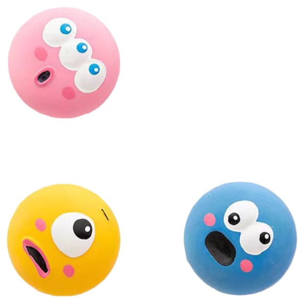 Rubber Squeaky Ball Dog Toy – Bite - Resistant Chew Ball - Onlytenbucks.com