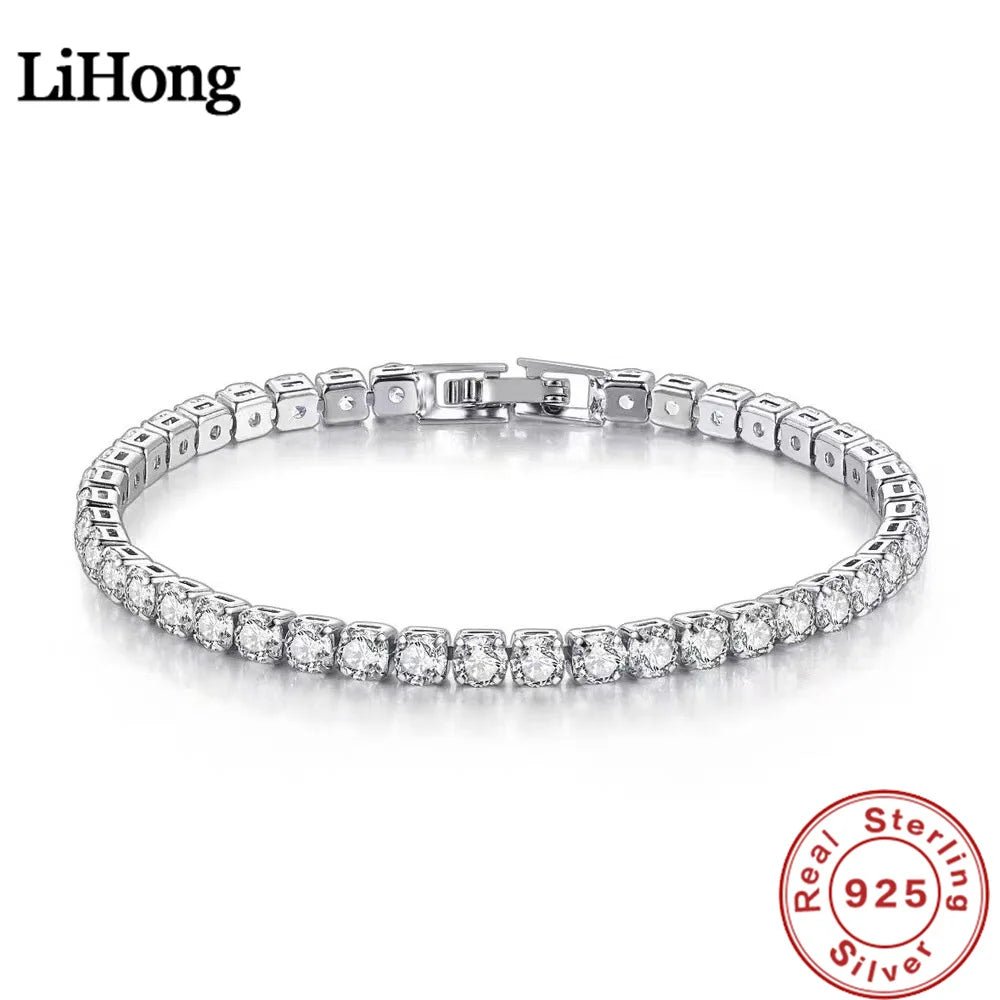 S925 Sterling Silver Tennis Bracelet – Zirconia Chain - Onlytenbucks.com