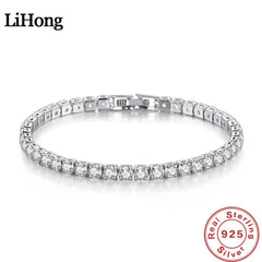S925 Sterling Silver Tennis Bracelet – Zirconia Chain - Onlytenbucks.com