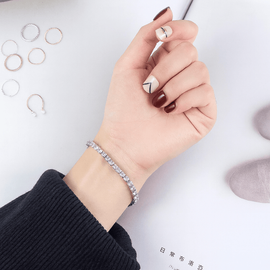 S925 Sterling Silver Tennis Bracelet – Zirconia Chain - Onlytenbucks.com
