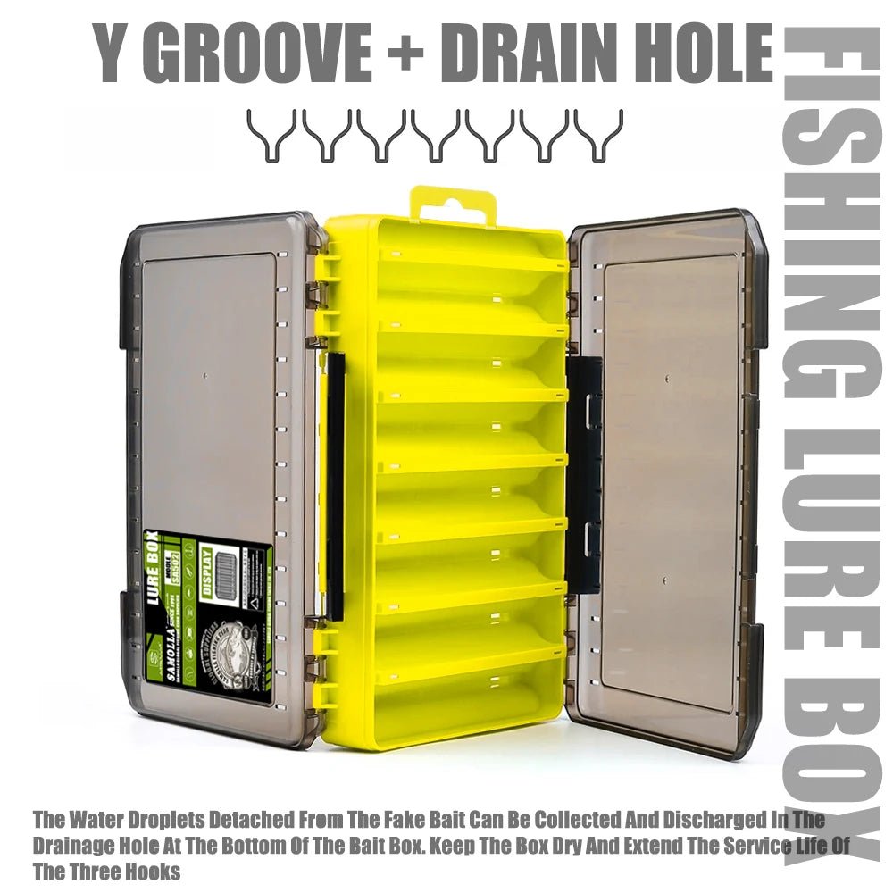 SAMOLLA Double-Sided Compact Tackle Box - Streamline Fishing with Durable, Versatile Organizer - Onlytenbucks.com