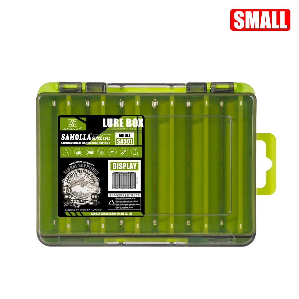 SAMOLLA Double-Sided Compact Tackle Box - Streamline Fishing with Durable, Versatile Organizer - Onlytenbucks.com