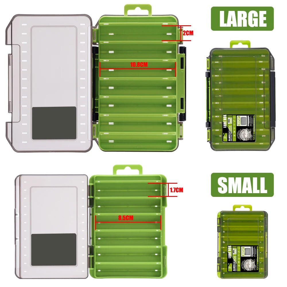 SAMOLLA Double-Sided Compact Tackle Box - Streamline Fishing with Durable, Versatile Organizer - Onlytenbucks.com