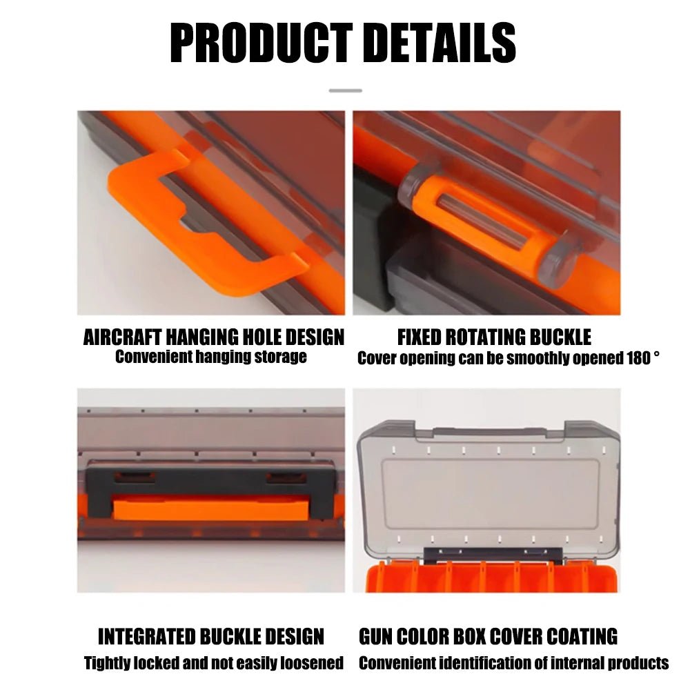 SAMOLLA Double-Sided Compact Tackle Box - Streamline Fishing with Durable, Versatile Organizer - Onlytenbucks.com