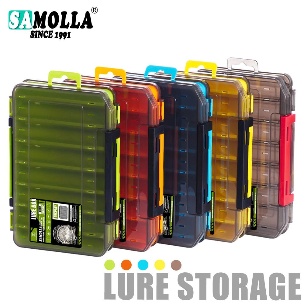 SAMOLLA Double-Sided Compact Tackle Box - Streamline Fishing with Durable, Versatile Organizer - Onlytenbucks.com