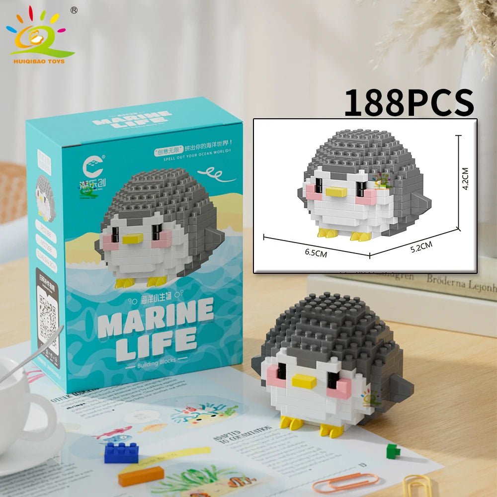 Sea Animal Micro Building Blocks – 3D Mini Brick Sets - Onlytenbucks.com