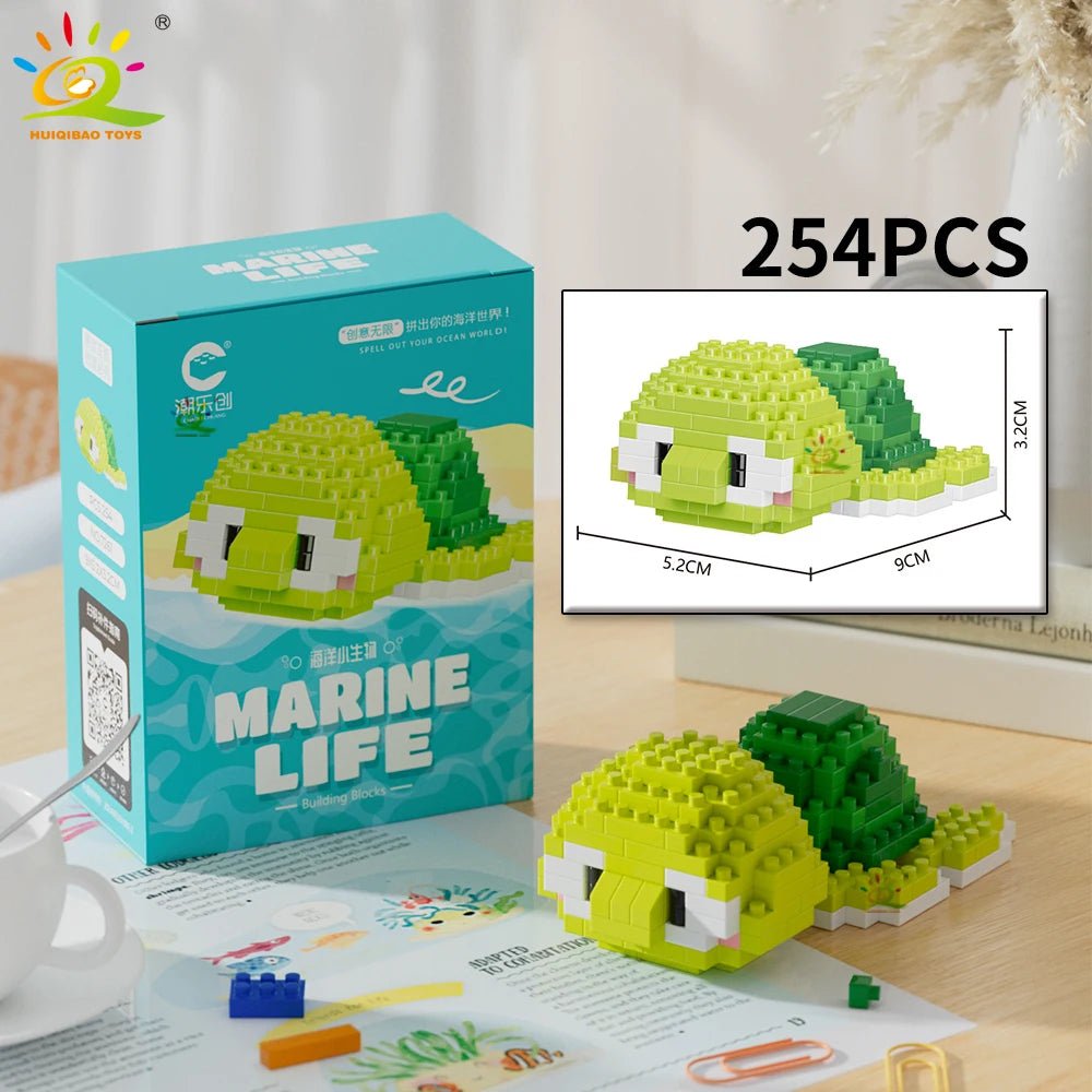 Sea Animal Micro Building Blocks – 3D Mini Brick Sets - Onlytenbucks.com