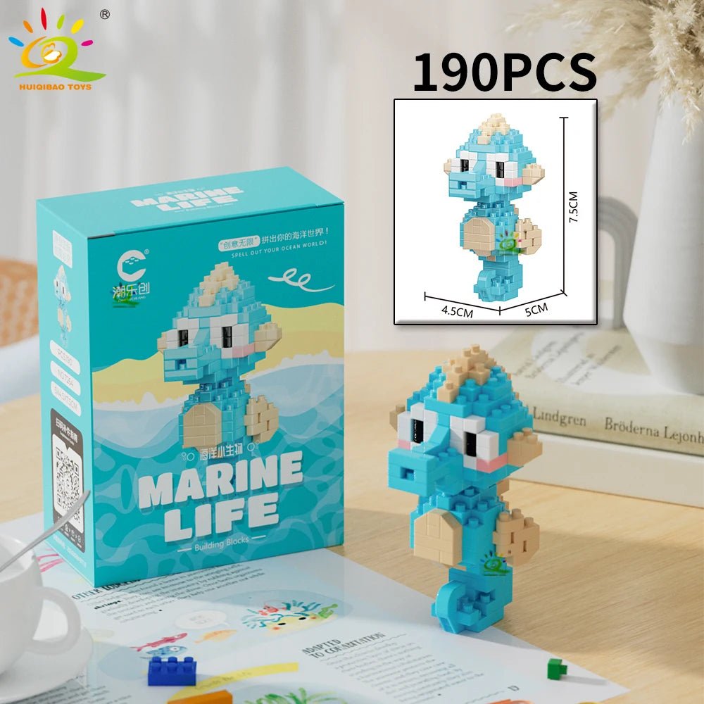 Sea Animal Micro Building Blocks – 3D Mini Brick Sets - Onlytenbucks.com