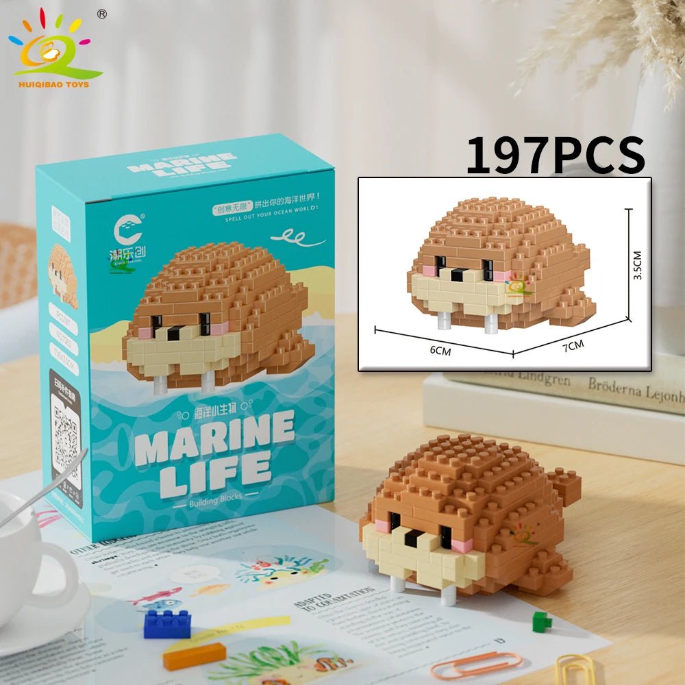 Sea Animal Micro Building Blocks – 3D Mini Brick Sets - Onlytenbucks.com