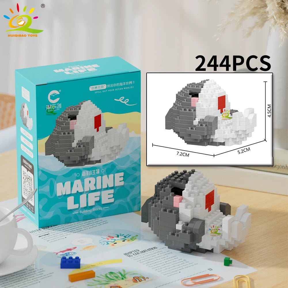 Sea Animal Micro Building Blocks – 3D Mini Brick Sets - Onlytenbucks.com