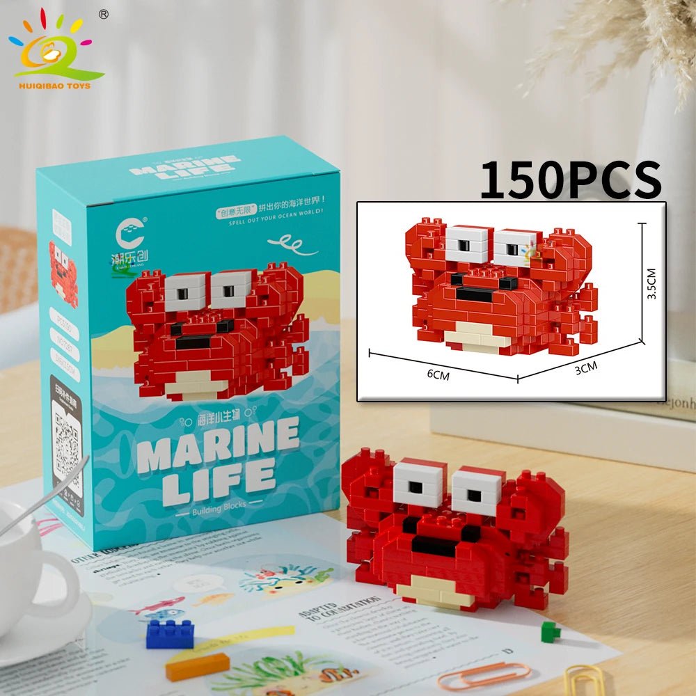 Sea Animal Micro Building Blocks – 3D Mini Brick Sets - Onlytenbucks.com