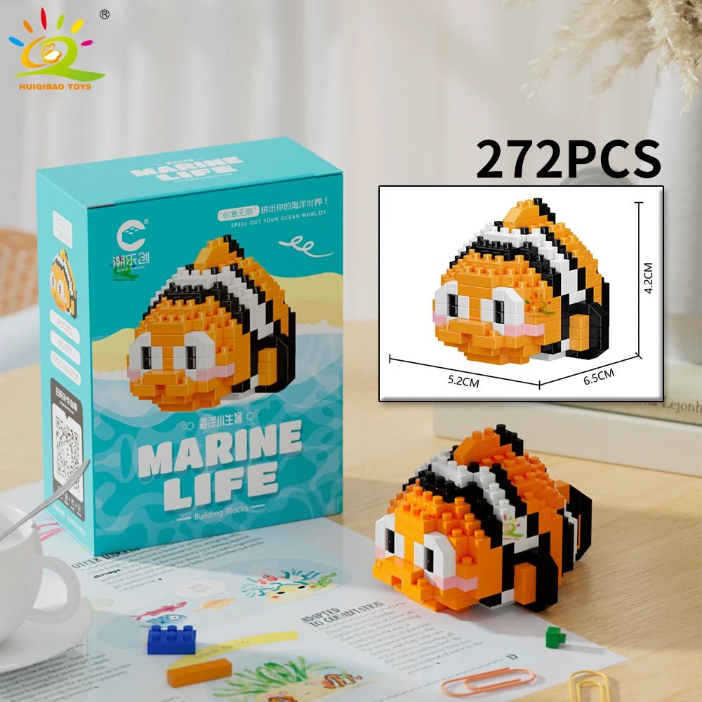 Sea Animal Micro Building Blocks – 3D Mini Brick Sets - Onlytenbucks.com