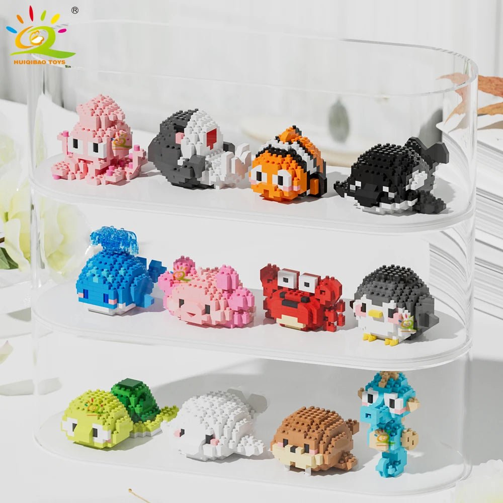 Sea Animal Micro Building Blocks – 3D Mini Brick Sets - Onlytenbucks.com