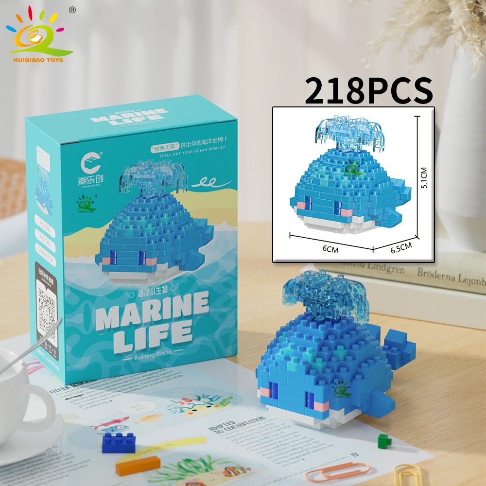 Sea Animal Micro Building Blocks – 3D Mini Brick Sets - Onlytenbucks.com