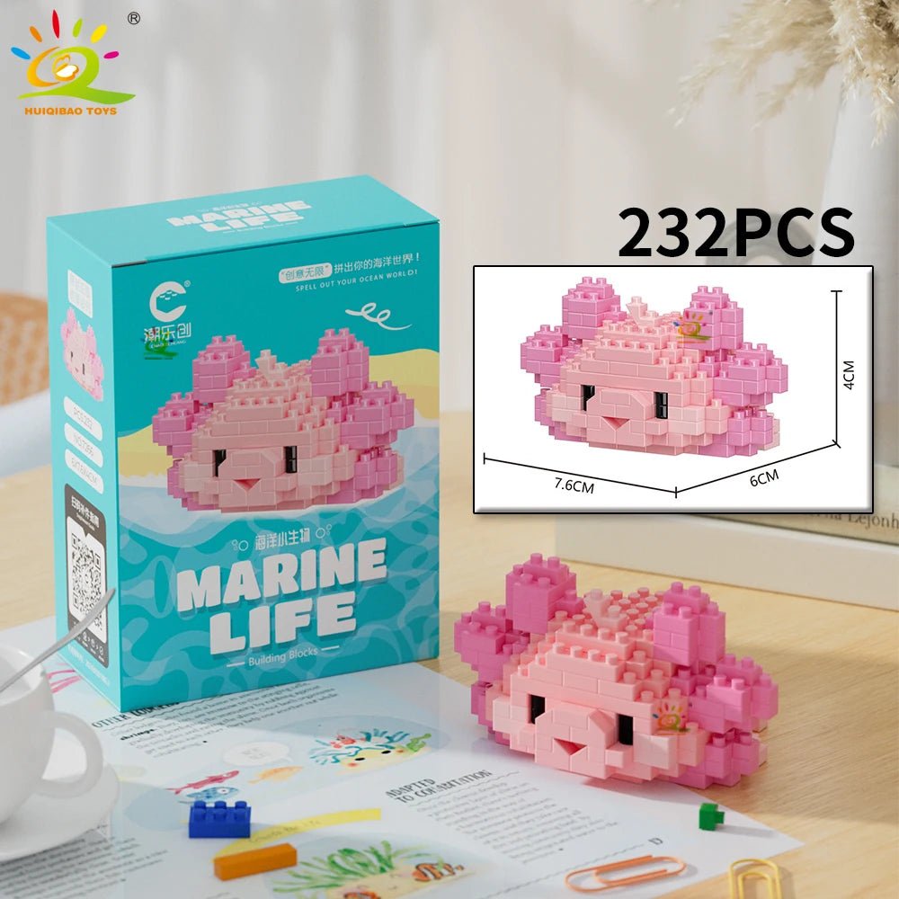 Sea Animal Micro Building Blocks – 3D Mini Brick Sets - Onlytenbucks.com
