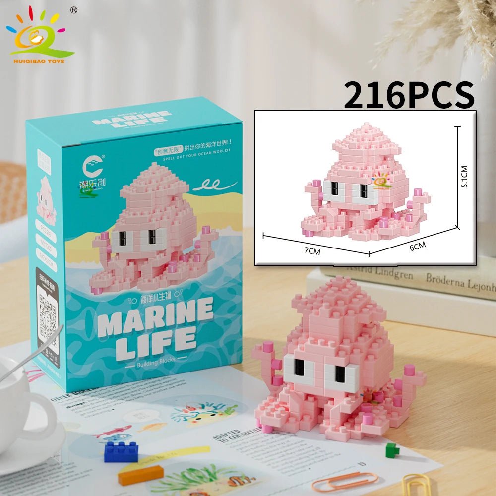 Sea Animal Micro Building Blocks – 3D Mini Brick Sets - Onlytenbucks.com