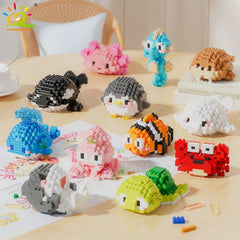Sea Animal Micro Building Blocks – 3D Mini Brick Sets - Onlytenbucks.com