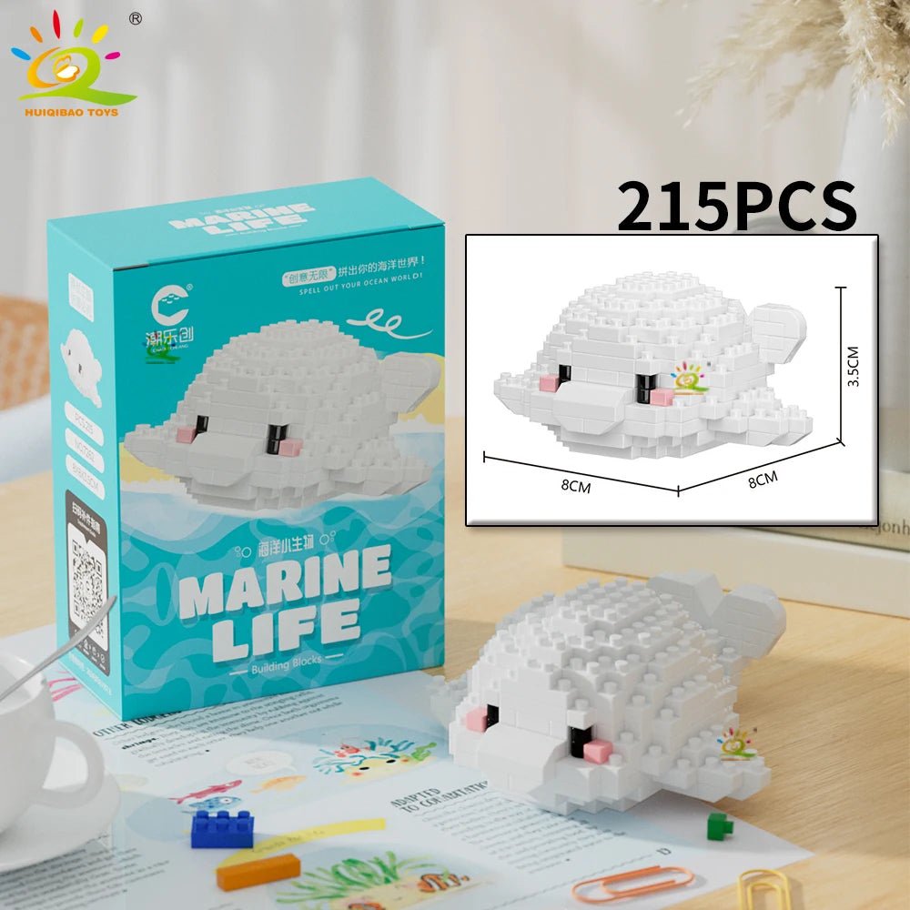 Sea Animal Micro Building Blocks – 3D Mini Brick Sets - Onlytenbucks.com