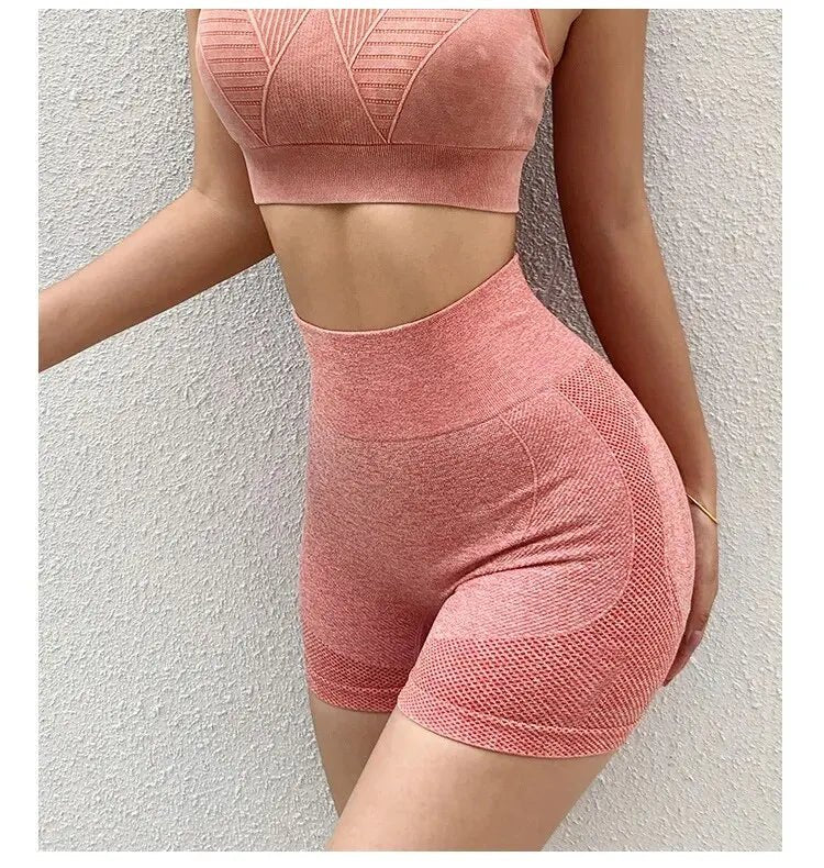 Seamless High Waist Yoga Shorts – Quick - Dry Stretch Fit - Onlytenbucks.com