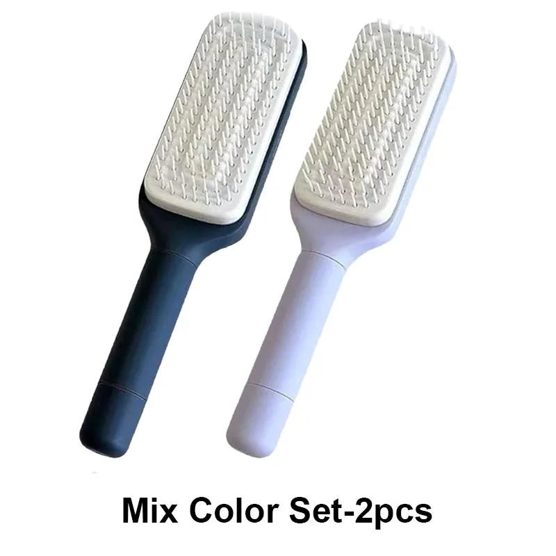 Self - Cleaning Retractable Hairbrush – Anti - Static Scalp Massage Comb - Onlytenbucks.com