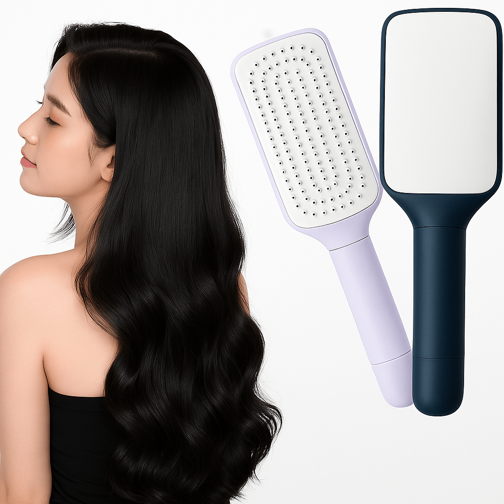 Self - Cleaning Retractable Hairbrush – Anti - Static Scalp Massage Comb - Onlytenbucks.com