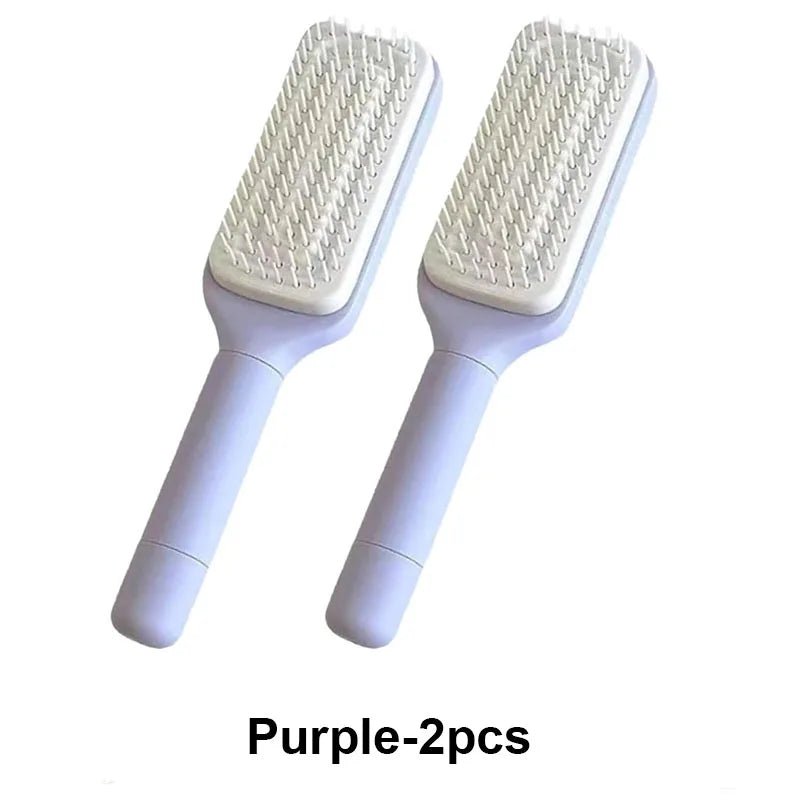 Self - Cleaning Retractable Hairbrush – Anti - Static Scalp Massage Comb - Onlytenbucks.com