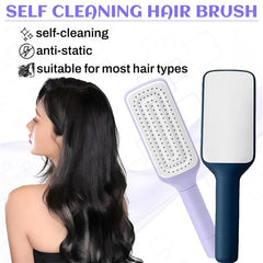 Self - Cleaning Retractable Hairbrush – Anti - Static Scalp Massage Comb - Onlytenbucks.com