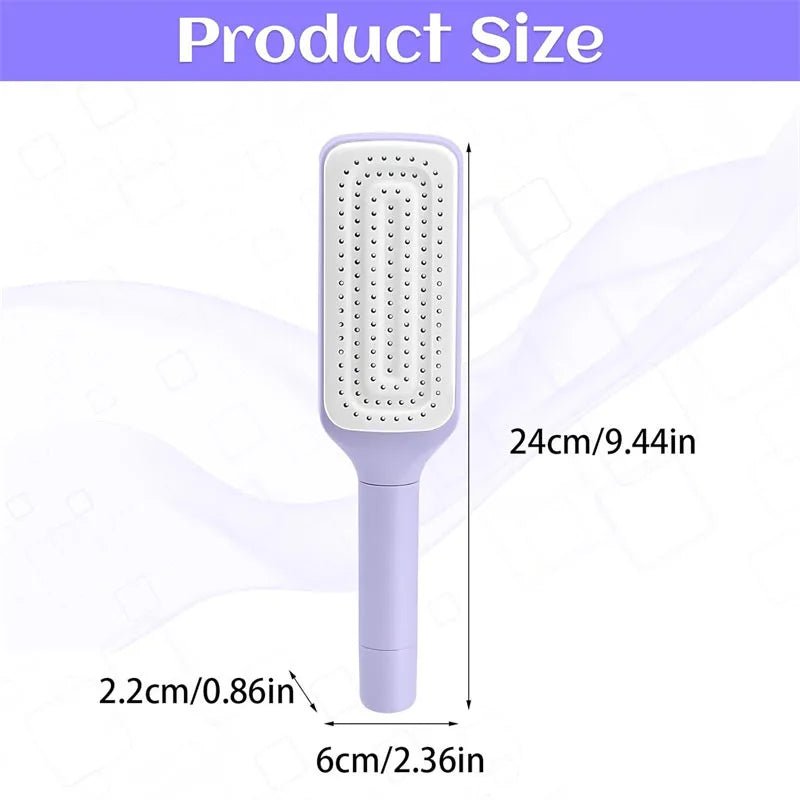 Self - Cleaning Retractable Hairbrush – Anti - Static Scalp Massage Comb - Onlytenbucks.com