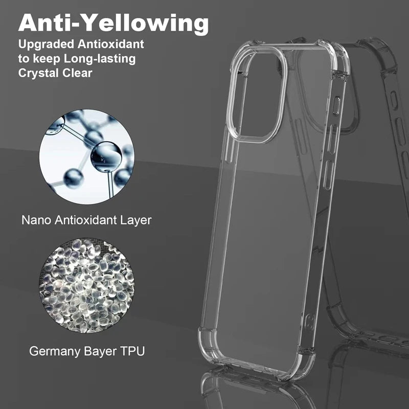 Shockproof Transparent Phone Case – Clear Silicone Bumper Cover - Onlytenbucks.com