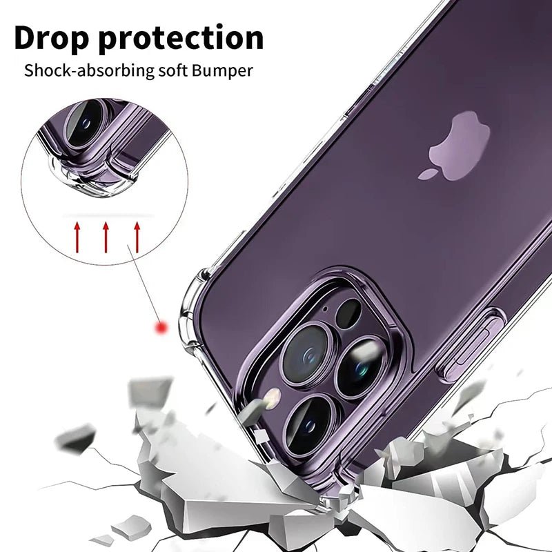 Shockproof Transparent Phone Case – Clear Silicone Bumper Cover - Onlytenbucks.com