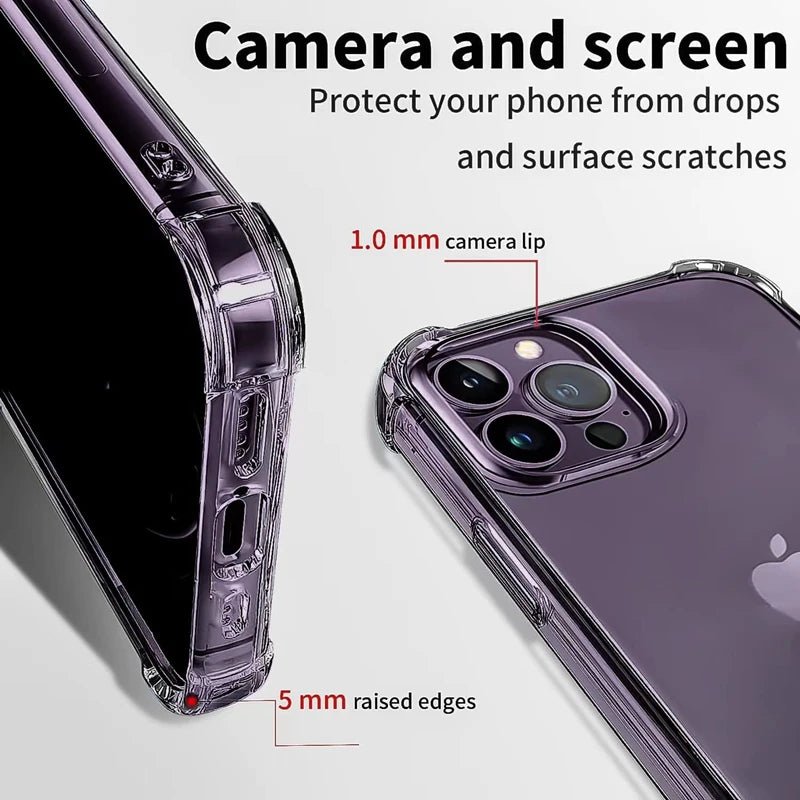 Shockproof Transparent Phone Case – Clear Silicone Bumper Cover - Onlytenbucks.com