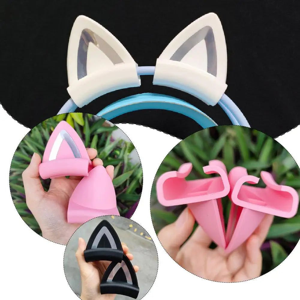 Silicone Cat Ears for Headphones – Cute Clip - On Gamer - Onlytenbucks.com