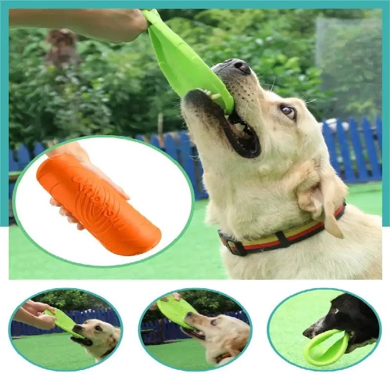 Silicone Dog Flying Disk Toy – Eco - Friendly Anti - Chew Frisbee - Onlytenbucks.com