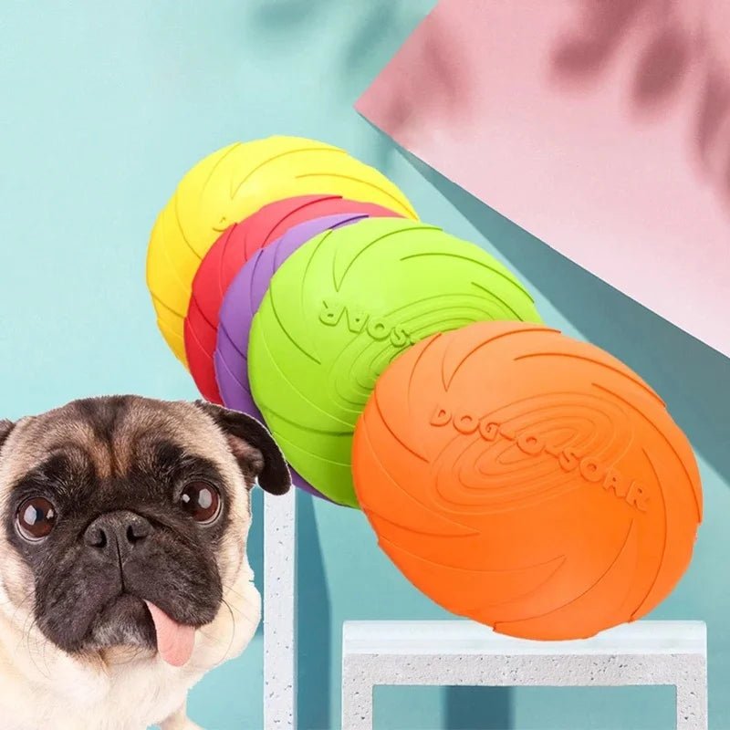 Silicone Dog Flying Disk Toy – Eco - Friendly Anti - Chew Frisbee - Onlytenbucks.com