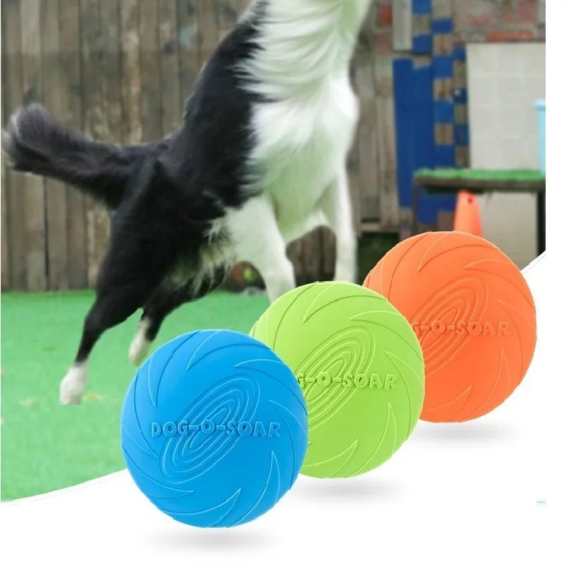 Silicone Dog Flying Disk Toy – Eco - Friendly Anti - Chew Frisbee - Onlytenbucks.com