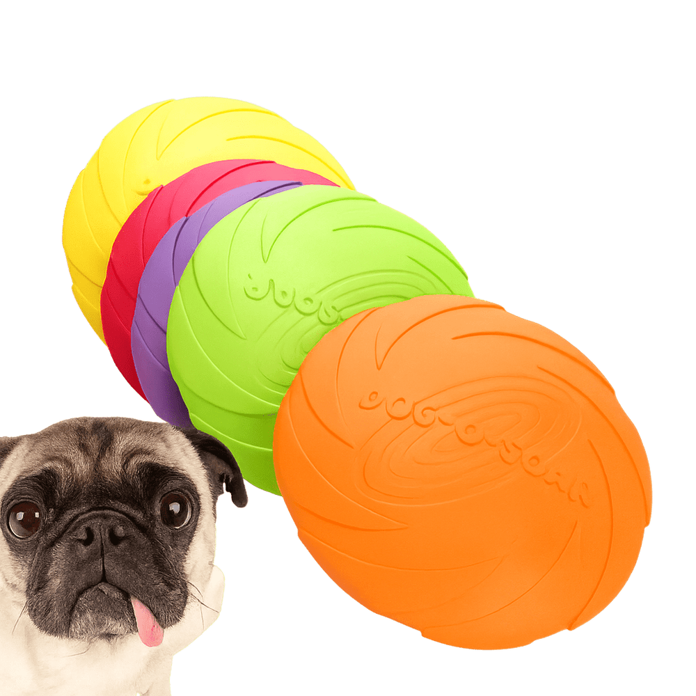Silicone Dog Flying Disk Toy – Eco - Friendly Anti - Chew Frisbee - Onlytenbucks.com