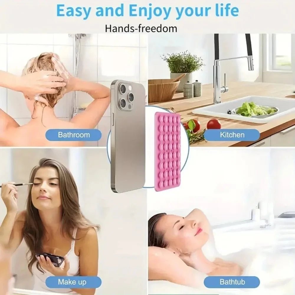 Silicone Suction Phone Holder – Wall Mount Bracket - Onlytenbucks.com