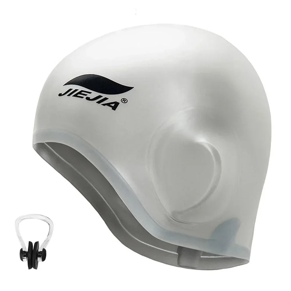 Silicone Swimming Cap with Ear Protection – Waterproof, Comfortable Fit - Onlytenbucks.com