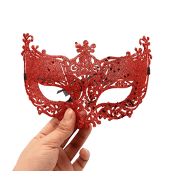Silver and Black Venetian Masquerade Eye Mask - Onlytenbucks.com