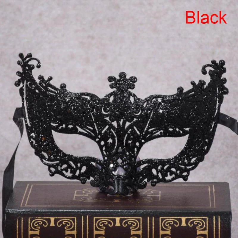 Silver and Black Venetian Masquerade Eye Mask - Onlytenbucks.com