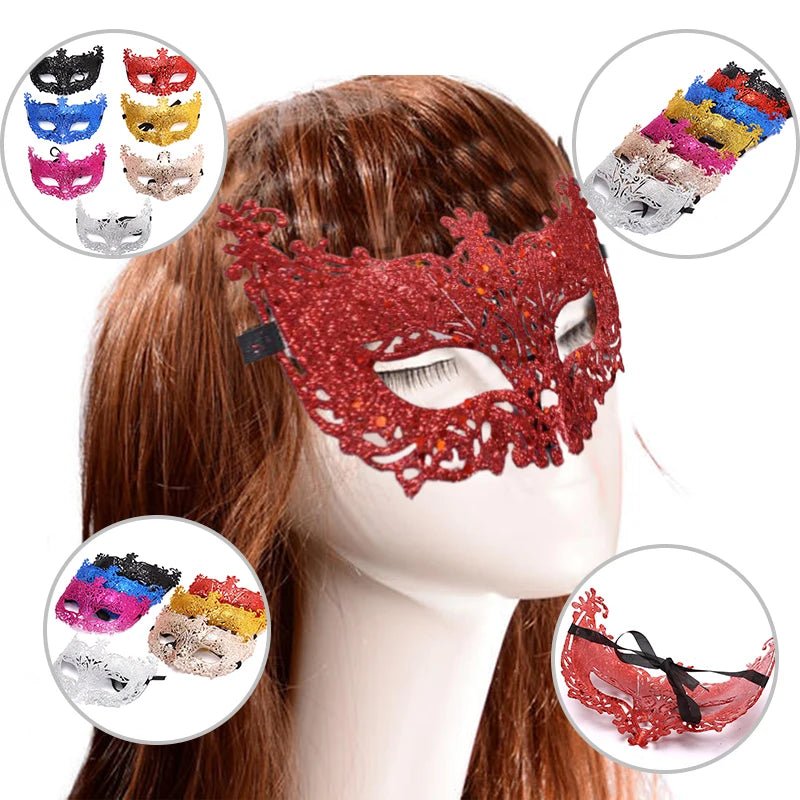 Silver and Black Venetian Masquerade Eye Mask - Onlytenbucks.com