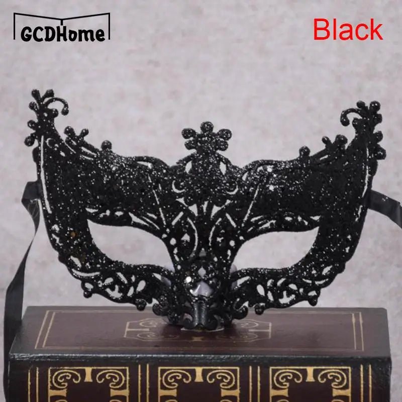 Silver and Black Venetian Masquerade Eye Mask - Onlytenbucks.com