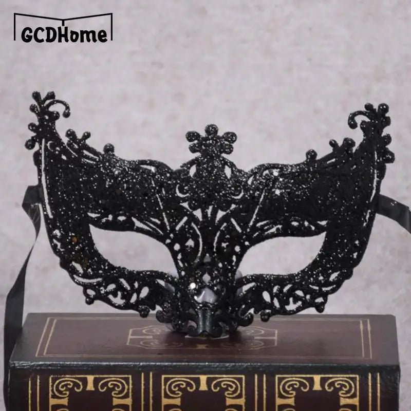 Silver and Black Venetian Masquerade Eye Mask - Onlytenbucks.com